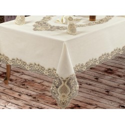 Luxury tablecloth French Guipure Venus Lace Dinnerware - 25 Piece