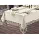 Luxury tablecloth Star Lace Dinnerware with French Guipure - 26 Pieces