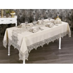 Luxury tablecloth French Laced Palace Lace Dinnerware - 25 Pieces