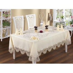 Luxury tablecloth French Laced Beach Lace Dinnerware - 25 Piece