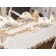 مفرش المائدة الفاخرة فيرنا قماش المائدة 160x260 سم 26 قطعة كريم الذهب