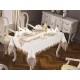Luxury tablecloth Verna Table Cloth 160x260 Cm 26 Pieces Cream Gold