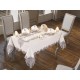 مفرش المائدة الفاخرة فيرنا قماش المائدة 160x260 سم 26 قطعة كريم فضة