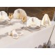 Luxury tablecloth Verna Table Cloth 160x260 Cm 26 Pieces Cream Silver