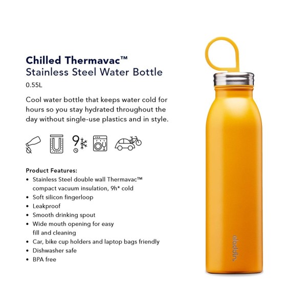 Aladdin 0.55L Chilled Thermavac ™ Stainless Steel - Steel Water Thermos