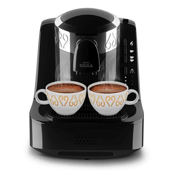 OK002 OKKA Turkish Coffee Machine - Chrome - Black