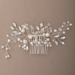 Wedding Accessories Ladies Elegant Crystal Imitation Pearls  Venetian Pearl With Glass