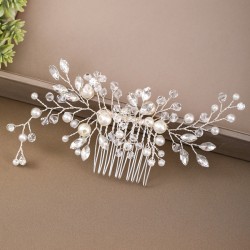 Wedding Accessories Ladies Elegant Crystal Imitation Pearls  Venetian Pearl With Glass
