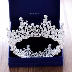 Wedding Accessories Ladies Beautiful Rhinestone Alloy Crowns With Rhinestone 