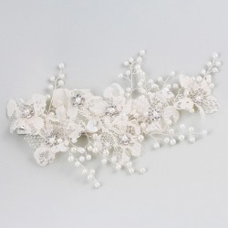 Wedding Accessories Ladies Elegant Alloy Combs and Barrettes With Venetian Pearl 