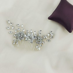 Wedding Accessories Ladies Glamourous Alloy Combs and Barrettes With Crystal 