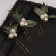 Wedding Accessories Venetian Pearl With Romantic Rhinestone Hairpins 