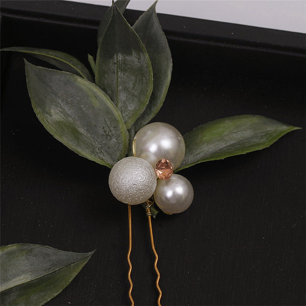 Wedding Accessories Venetian Pearl With Romantic Rhinestone Hairpins 