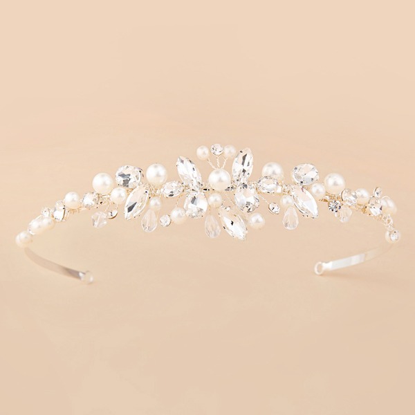 Wedding Accessories Elegant Crystal / Imitation Pearls Crowns With Rhinestone