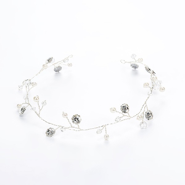 Wedding Accessories Ladies Romantic Alloy Headbands With Rhinestone / Venetian Pearl 