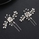 Wedding Accessories Ladies Gorgeous Alloy Hairpins With Venetian Pearl 