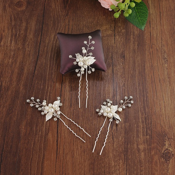 Wedding Accessories Venetian Pearl With Beautiful Alloy Hairpins 