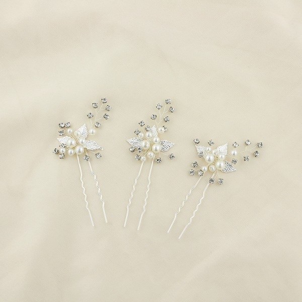 Wedding Accessories Venetian Pearl With Beautiful Alloy Hairpins 
