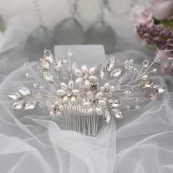 Wedding Accessories Ladies Kids Beautiful Crystal Rhinestone Imitation Pearls Combs