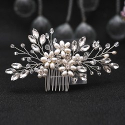 Wedding Accessories Ladies Kids Beautiful Crystal Rhinestone Imitation Pearls Combs