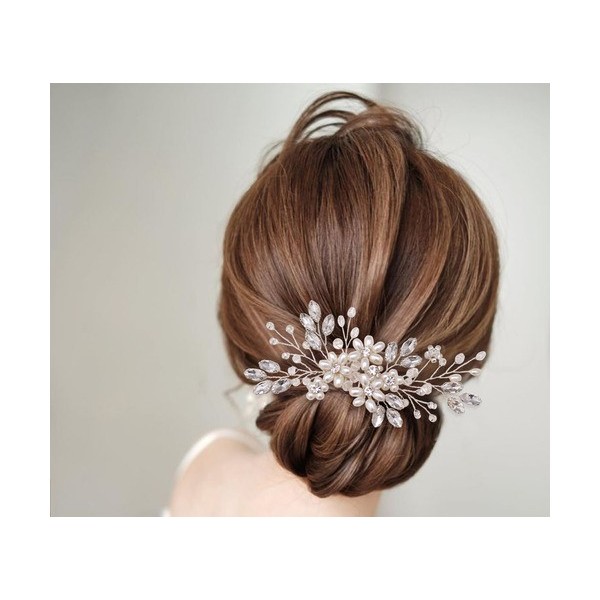 Wedding Accessories Ladies Kids Beautiful Crystal Rhinestone Imitation Pearls Combs