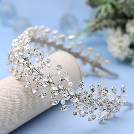 Wedding Accessories Ladies  Kids Beautiful Rhinestone Imitation Pearls Crowns