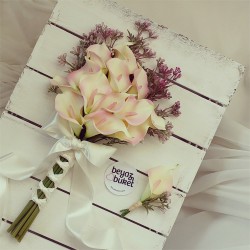 Wedding Bouquet Vibrant Texture Pink Cream Gala Bouquet