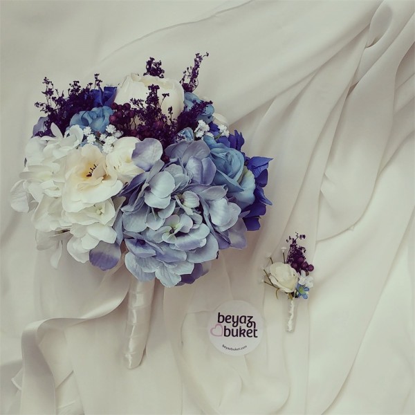 Wedding Bouquet Blue Maria Bridal Flower (Bouquet)