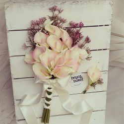 Wedding Bouquet Vibrant Texture Pink Cream Gala Bouquet