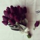 Wedding Bouquet Vibrant Textured Plum Tulip Bridal Flower