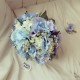 Wedding Bouquet Blue Hydrangea Rose Bride Bridal Flower