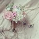Wedding Bouquet Pink Blue Bridal Flower