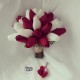 Wedding Bouquet Burgundy White Tulip Bridal Bouquet