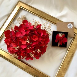Wedding Bouquet Red Hydrangea Cipso Bridal Flower
