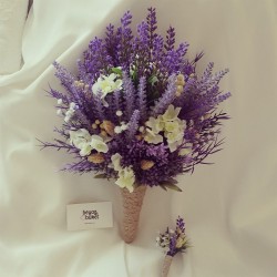 Wedding Bouquet Lavender Hydrangea Bridal Bouquet